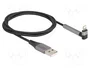 DeLOCK Cable de datos y carga USB Tipo-A a Lightning 1,5 m con función de soporte, Negro
