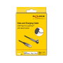 Delock Cable USB A a Lightning MFi 1.5m Negro Gris con Angulo y Funcion Soporte para iPhone iPad iPod
