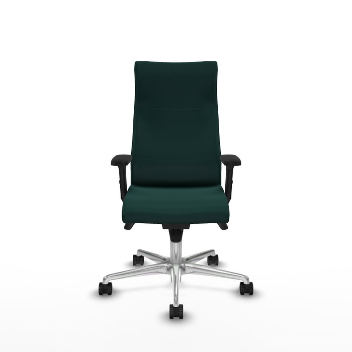 PIQUERAS Y CRESPO Sillón Albacete Verde botella con Mecanismo Sincro y Base de Aluminio