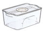 Kinvara Organizador Nevera con Tapa Mediano Blanco 26x10x16 cm (Set de 12)