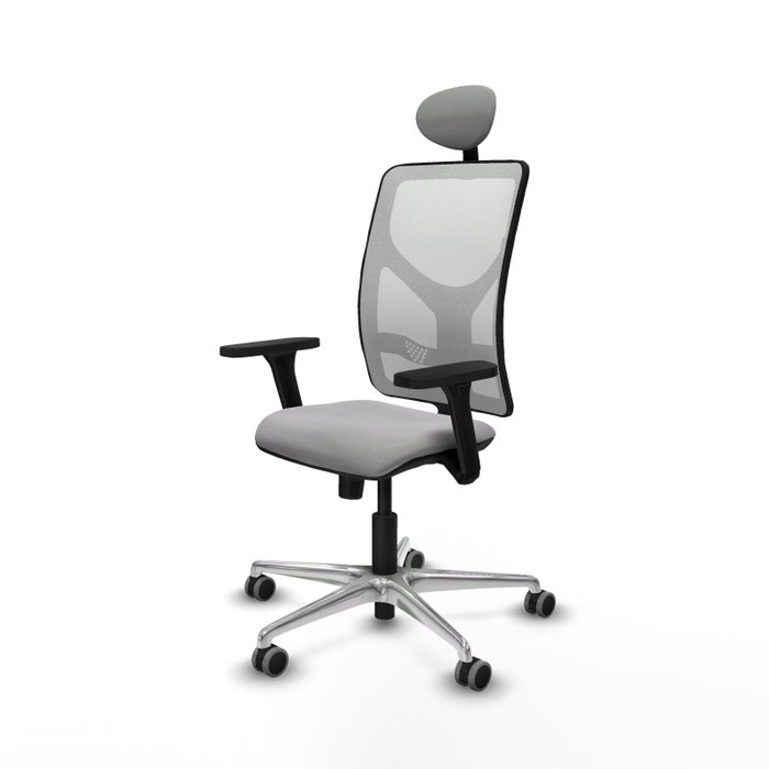 PIQUERAS Y CRESPO Silla de oficina Motilla con mecanismo Sincro, Gris claro y Blanco PIQUERAS Y CRESPO Silla de oficina Motilla con mecanismo Sincro, Gris claro y Blanco