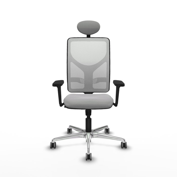 PIQUERAS Y CRESPO Silla de oficina Motilla con mecanismo Sincro, Gris claro y Blanco PIQUERAS Y CRESPO Silla de oficina Motilla con mecanismo Sincro, Gris claro y Blanco