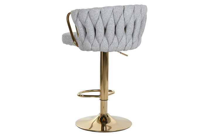 DKD Home Decor Taburete Moderno Gris Dorado 55 x 100 x 53 cm (2 Unidades)