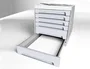 Archivo 2000 Fichero Cajones Sobremesa 305x370x215 mm Organizador Superior 6 Cajones Gris Opaco