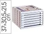 Archivo 2000 Fichero Cajones Sobremesa 305x370x215 mm Organizador Superior 6 Cajones Gris Opaco