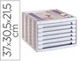 Archivo 2000 Fichero Cajones Sobremesa 305x370x215 mm Organizador Superior 6 Cajones Gris Opaco