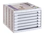 Archivo 2000 Fichero Cajones Sobremesa 305x370x215 mm Organizador Superior 6 Cajones Gris Opaco