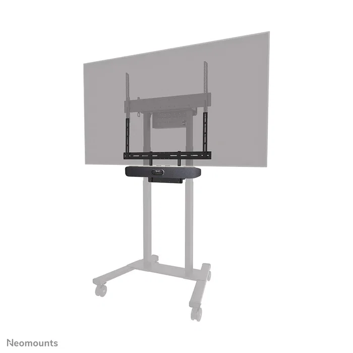 Neomounts AV60-500BL Soporte Kit Barra Videoconferencia y Estante para Portátil Universal, VESA 200x200 a 800x600 mm, Peso Máx. 8 kg, para Pantallas de 43" a 110"