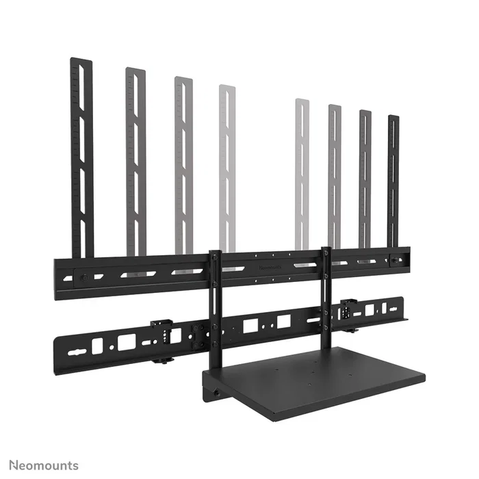 Neomounts AV60-500BL Soporte Kit Barra Videoconferencia y Estante para Portátil Universal, VESA 200x200 a 800x600 mm, Peso Máx. 8 kg, para Pantallas de 43" a 110"