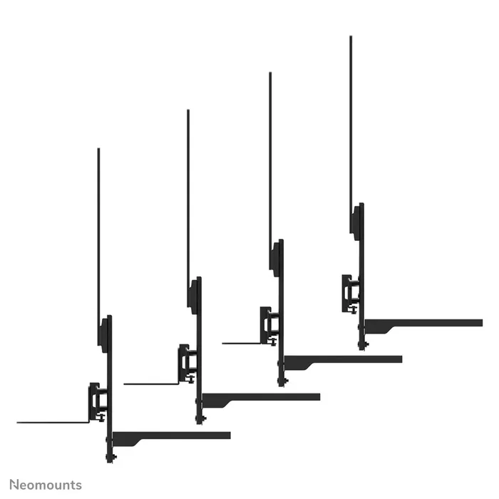 Neomounts AV60-500BL Soporte Kit Barra Videoconferencia y Estante para Portátil Universal, VESA 200x200 a 800x600 mm, Peso Máx. 8 kg, para Pantallas de 43" a 110"