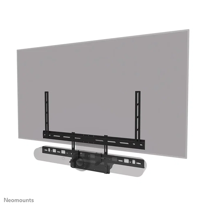 Neomounts AV60-500BL Soporte Kit Barra Videoconferencia y Estante para Portátil Universal, VESA 200x200 a 800x600 mm, Peso Máx. 8 kg, para Pantallas de 43" a 110"