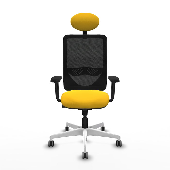 PIQUERAS Y CRESPO Silla de oficina Zulema con mecanismo Sincro, Amarillo y Negro PIQUERAS Y CRESPO Silla de oficina Zulema con mecanismo Sincro, Amarillo y Negro