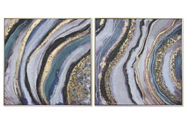 DKD Home Decor Cuadro Lienzo PS 82x82x4,5 cm Moderno 3D (Pack de 2)