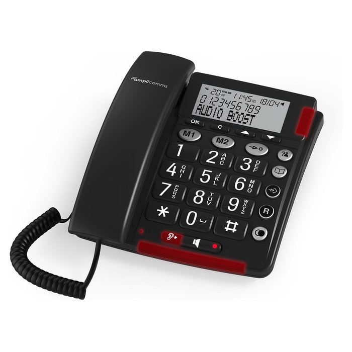 Amplicomms BIGTel 48 Plus Teléfono Fijo con Teclas Grandes Gris Oscuro