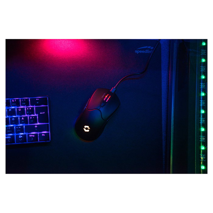 Speedlink SL-680102-BK Ratón Gaming Inalámbrico USB Negro 4800 DPI RGB Velox para PC