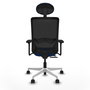 PIQUERAS Y CRESPO Silla de oficina Zulema con mecanismo Sincro/Traslack Azul y Negro