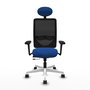 PIQUERAS Y CRESPO Silla de oficina Zulema con mecanismo Sincro/Traslack Azul y Negro