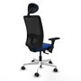 PIQUERAS Y CRESPO Silla de oficina Zulema con mecanismo Sincro/Traslack Azul y Negro