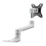 Newstar DS60-425WH2 Soporte Doble Monitor 17-27 pulgadas, Soporte de Escritorio Pinza/Atornillado, 8 kg, VESA 75x75/100x100, Blanco