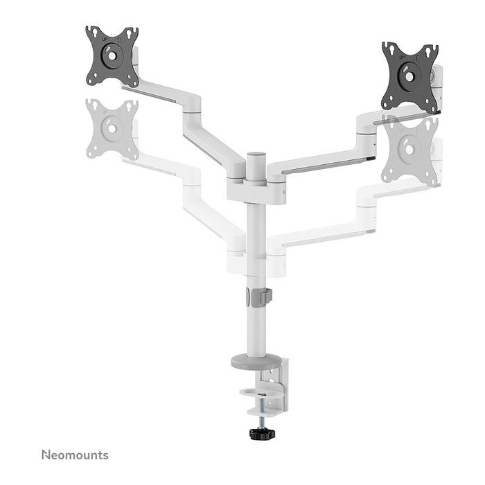Newstar DS60-425WH2 Soporte Doble Monitor 17-27 pulgadas, Soporte de Escritorio Pinza/Atornillado, 8 kg, VESA 75x75/100x100, Blanco Newstar DS60-425WH2 Soporte Doble Monitor 17-27 pulgadas, Soporte de Escritorio Pinza/Atornillado, 8 kg, VESA 75x75/100x100, Blanco