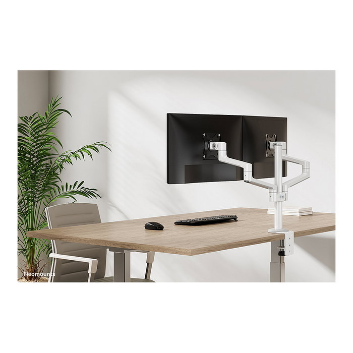 Newstar DS60-425WH2 Soporte Doble Monitor 17-27 pulgadas, Soporte de Escritorio Pinza/Atornillado, 8 kg, VESA 75x75/100x100, Blanco Newstar DS60-425WH2 Soporte Doble Monitor 17-27 pulgadas, Soporte de Escritorio Pinza/Atornillado, 8 kg, VESA 75x75/100x100, Blanco