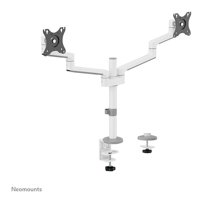 Newstar DS60-425WH2 Soporte Doble Monitor 17-27 pulgadas, Soporte de Escritorio Pinza/Atornillado, 8 kg, VESA 75x75/100x100, Blanco Newstar DS60-425WH2 Soporte Doble Monitor 17-27 pulgadas, Soporte de Escritorio Pinza/Atornillado, 8 kg, VESA 75x75/100x100, Blanco