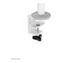 Newstar DS60-425WH2 Soporte Doble Monitor 17-27 pulgadas, Soporte de Escritorio Pinza/Atornillado, 8 kg, VESA 75x75/100x100, Blanco