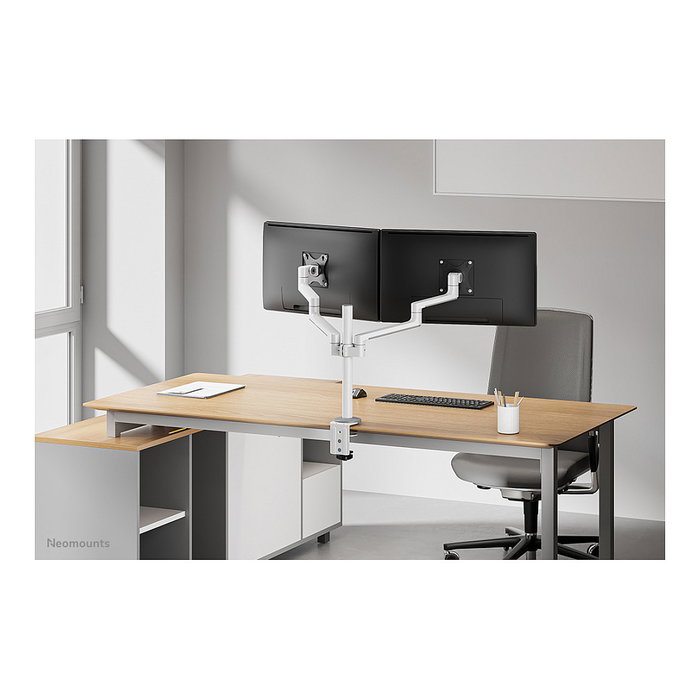 Newstar DS60-425WH2 Soporte Doble Monitor 17-27 pulgadas, Soporte de Escritorio Pinza/Atornillado, 8 kg, VESA 75x75/100x100, Blanco Newstar DS60-425WH2 Soporte Doble Monitor 17-27 pulgadas, Soporte de Escritorio Pinza/Atornillado, 8 kg, VESA 75x75/100x100, Blanco