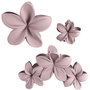 Cosmetic Club Juego de 3 Pinzas para el Pelo Modelos Surtidos Flor Botón Crema, Marrón, Hibiscus Rosa Palo