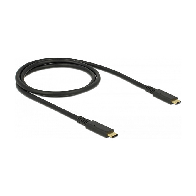Delock Cable USB Tipo C 1 m - USB 10 Gbps, Conector Tipo C a Tipo C, PD 3.0 60 W, E-Marker, Coaxial, para Carga y Datos Rapida Delock Cable USB Tipo C 1 m - USB 10 Gbps, Conector Tipo C a Tipo C, PD 3.0 60 W, E-Marker, Coaxial, para Carga y Datos Rapida