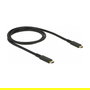 Delock Cable USB Tipo C 1 m - USB 10 Gbps, Conector Tipo C a Tipo C, PD 3.0 60 W, E-Marker, Coaxial, para Carga y Datos Rapida