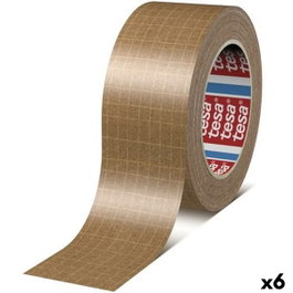 Tesa Tesapack Estándar Cinta de Embalaje Marrón 25m x 50mm (Set de 6)