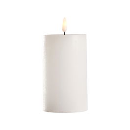 Day Vela LED Cilíndrica Luz Blanca Cálida, Diámetro 7,5 cm x Altura 12,5 cm