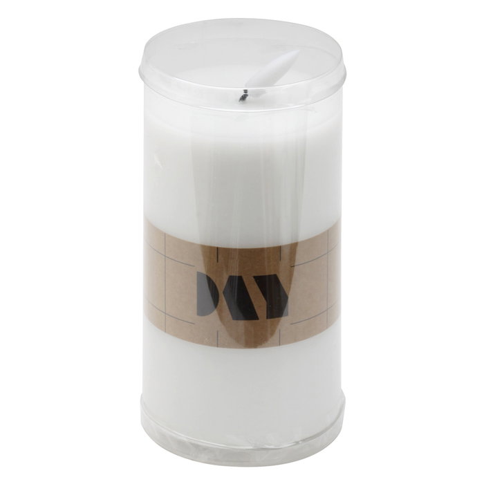 Day Vela LED Cilíndrica Luz Blanca Cálida, Diámetro 7,5 cm x Altura 12,5 cm Day Vela LED Cilíndrica Luz Blanca Cálida, Diámetro 7,5 cm x Altura 12,5 cm