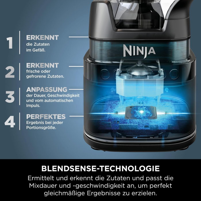 Ninja Detect Power Pro TB301EU - Batidora de Vaso 2 en 1, 1200W, Negro Ninja Detect Power Pro TB301EU - Batidora de Vaso 2 en 1, 1200W, Negro