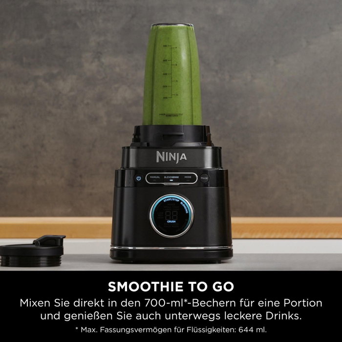 Ninja Detect Power Pro TB301EU - Batidora de Vaso 2 en 1, 1200W, Negro Ninja Detect Power Pro TB301EU - Batidora de Vaso 2 en 1, 1200W, Negro