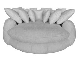 DKD Home Decor Sofá de Poliéster y Espuma con Cojines Gris Claro