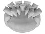 DKD Home Decor Sofá de Poliéster y Espuma con Cojines Gris Claro