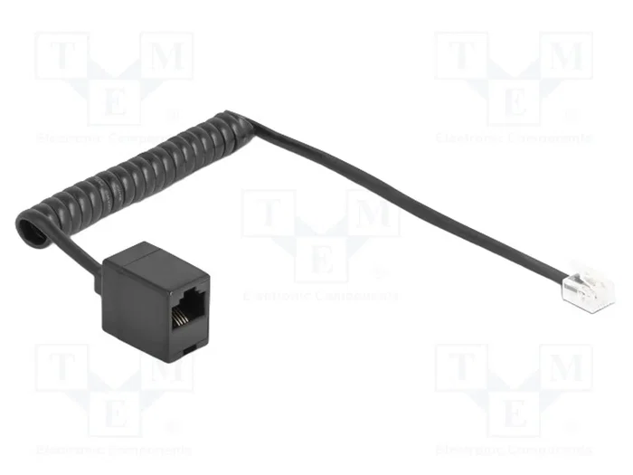 DeLOCK 88720 Cable telefónico en espiral RJ11 a RJ45 negro 1 m DeLOCK 88720 Cable telefónico en espiral RJ11 a RJ45 negro 1 m