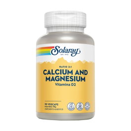 Solaray Calcium & Magnesium with Vitamin D2 90 cápsulas