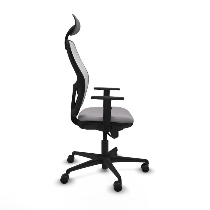 PIQUERAS Y CRESPO Silla de oficina Jorquera con mecanismo Sincro, Gris y Blanco PIQUERAS Y CRESPO Silla de oficina Jorquera con mecanismo Sincro, Gris y Blanco