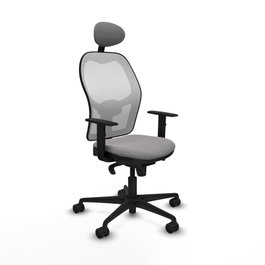 PIQUERAS Y CRESPO Silla de oficina Jorquera con mecanismo Sincro, Gris y Blanco