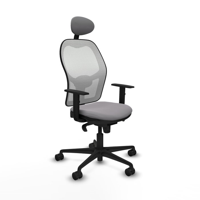 PIQUERAS Y CRESPO Silla de oficina Jorquera con mecanismo Sincro, Gris y Blanco PIQUERAS Y CRESPO Silla de oficina Jorquera con mecanismo Sincro, Gris y Blanco
