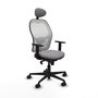 PIQUERAS Y CRESPO Silla de oficina Jorquera con mecanismo Sincro, Gris y Blanco