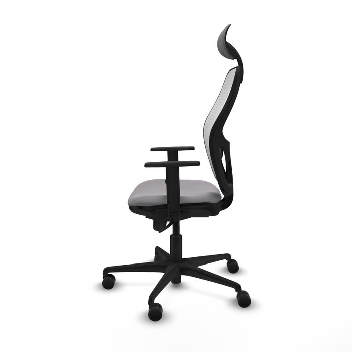 PIQUERAS Y CRESPO Silla de oficina Jorquera con mecanismo Sincro, Gris y Blanco PIQUERAS Y CRESPO Silla de oficina Jorquera con mecanismo Sincro, Gris y Blanco