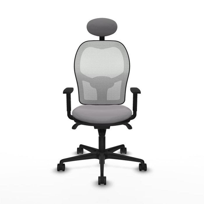 PIQUERAS Y CRESPO Silla de oficina Jorquera con mecanismo Sincro, Gris y Blanco PIQUERAS Y CRESPO Silla de oficina Jorquera con mecanismo Sincro, Gris y Blanco