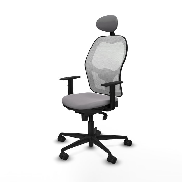 PIQUERAS Y CRESPO Silla de oficina Jorquera con mecanismo Sincro, Gris y Blanco PIQUERAS Y CRESPO Silla de oficina Jorquera con mecanismo Sincro, Gris y Blanco