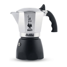 Bialetti 2023 2TZ Cafetera italiana 2 tazas Negro Acero inoxidable Aluminio Termoplástico 0,1 L