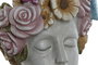 DKD Home Decor Macetero Shabby Busto Gris Multicolor 32 x 53 x 28 cm