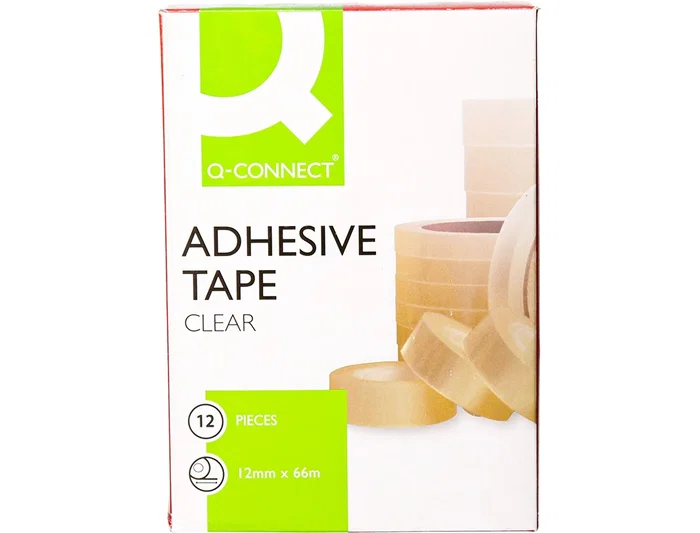 Q-connect Cinta Adhesiva Transparente 66m x 12mm - 66 Metros - Para Embalaje y Sujeción Q-connect Cinta Adhesiva Transparente 66m x 12mm - 66 Metros - Para Embalaje y Sujeción